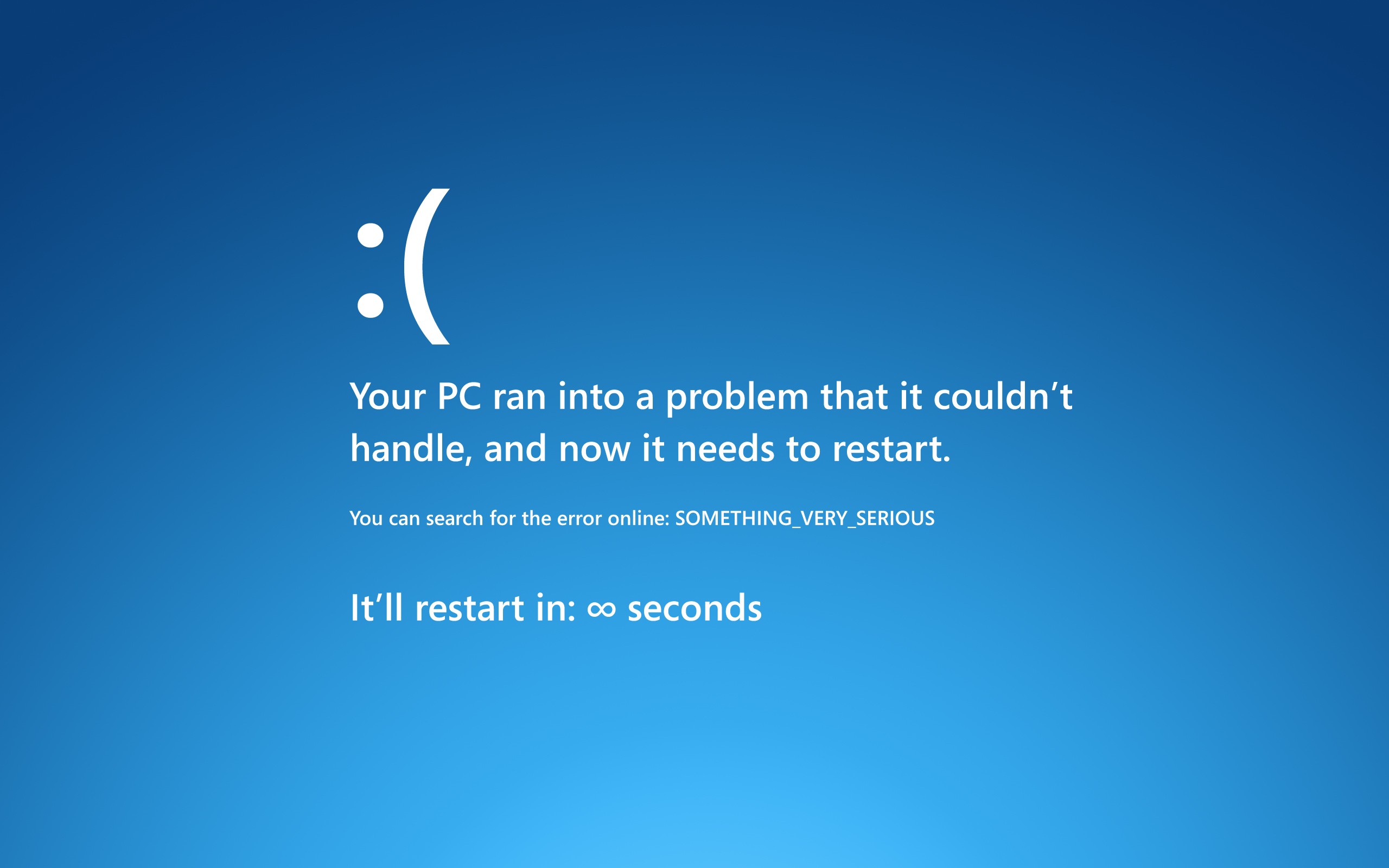 Funny Blue Screen Of Death Wallpaper Background