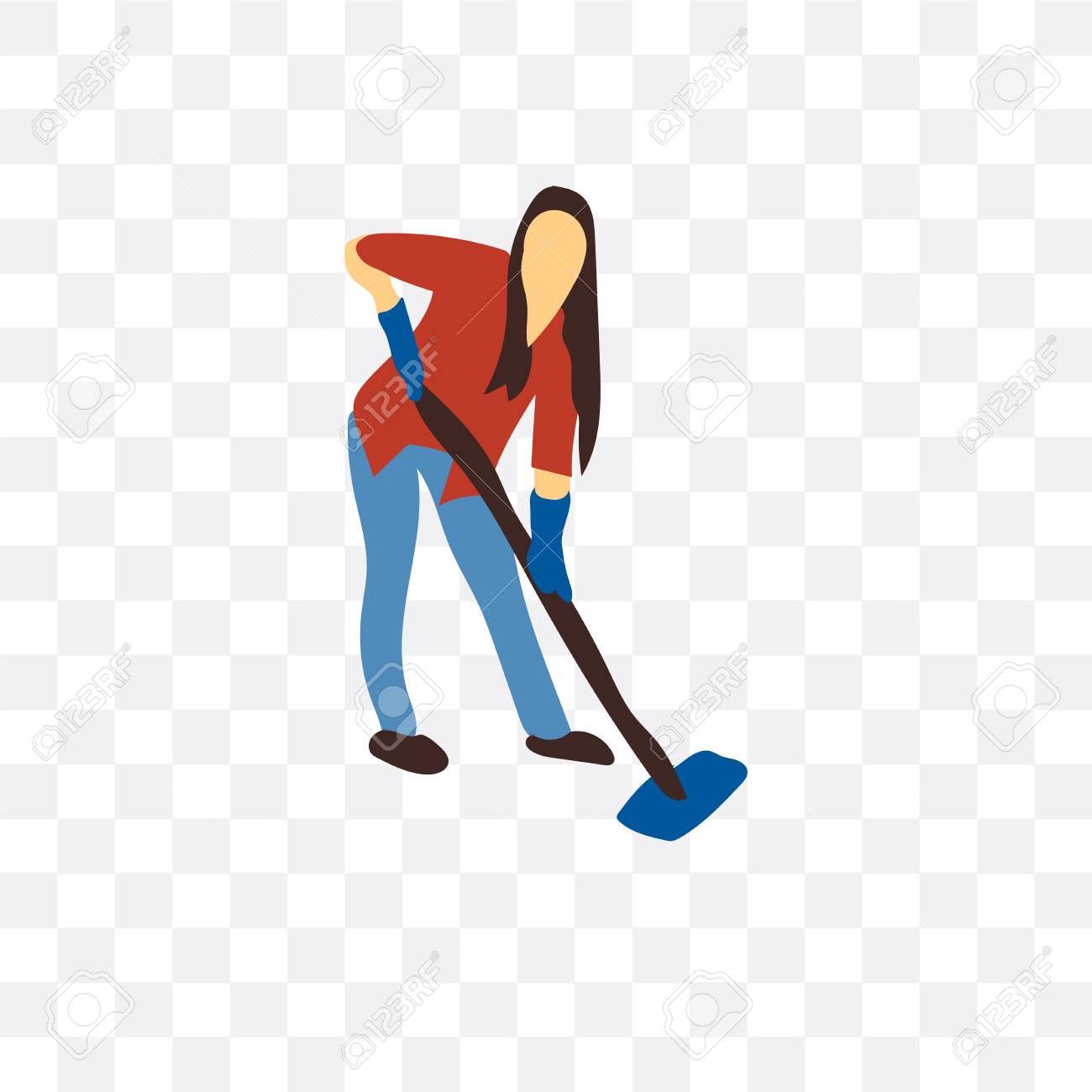 Sweeper Vector Icon Isolated On Transparent Background