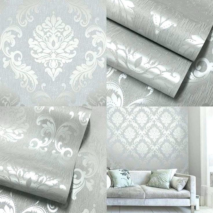 Glitter Wallpaper For Bedroom Silver