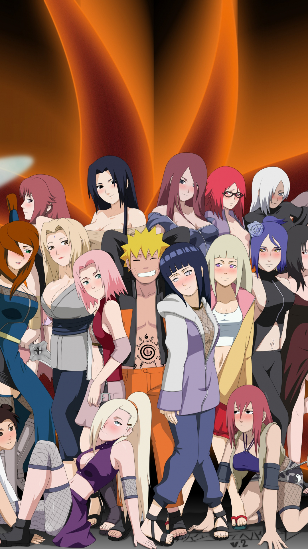 Naruto Harem Puter Wallpaper Desktop Background