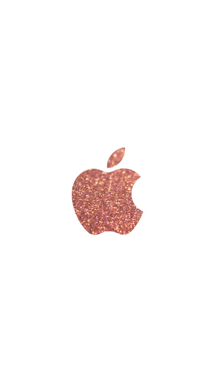 rose gold glitter apple logo iPhone 6 wallpaper click