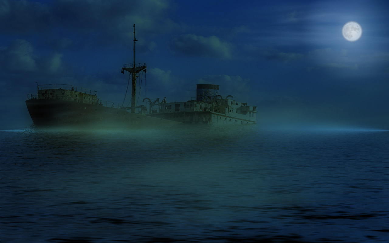 Ghost Ship Fog HD Wallpaper