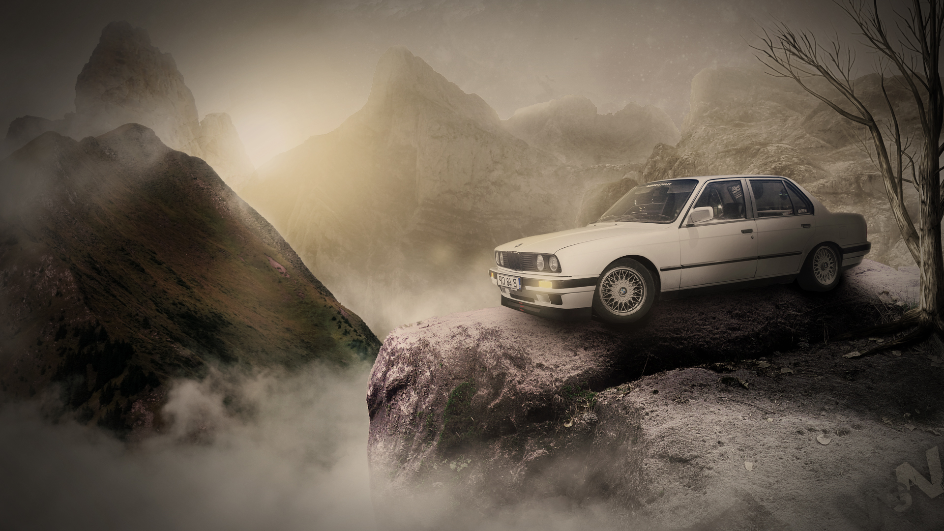 Old Bmw With Sky Full HD By Wswsart