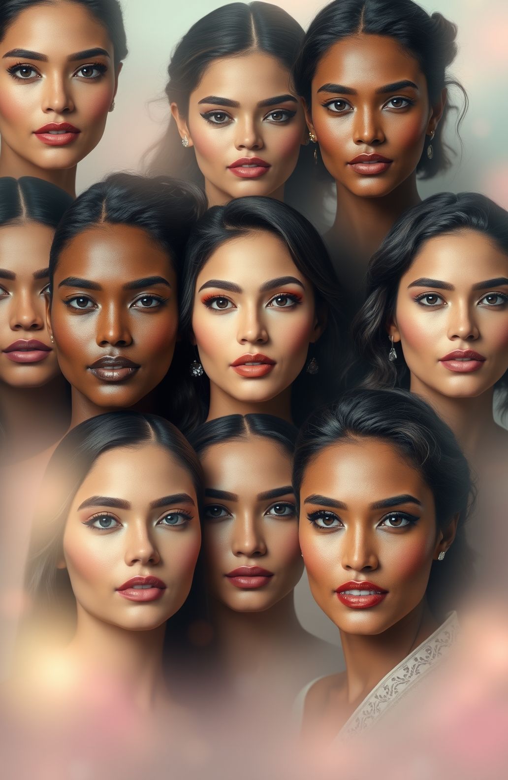 Beautiful Women Faces Wallpaper