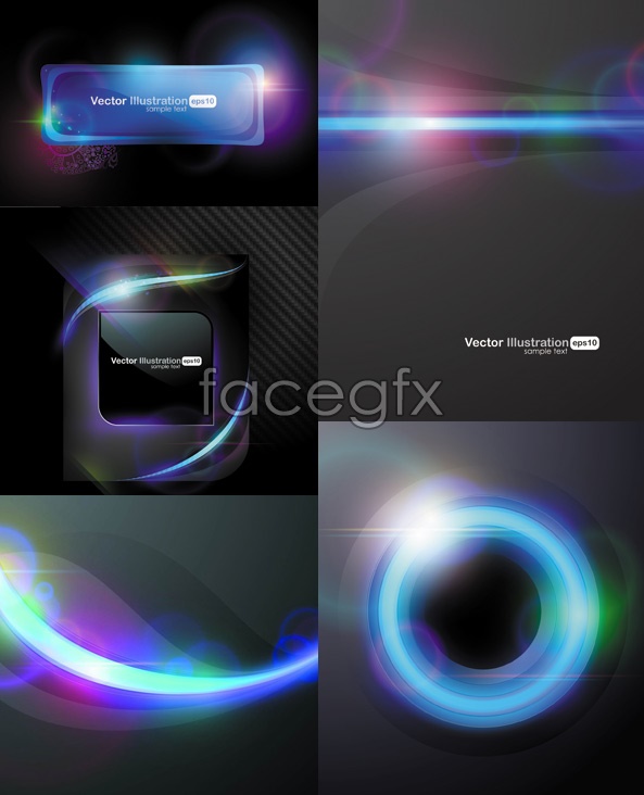 Cool Halo Light Background Text Box Vector
