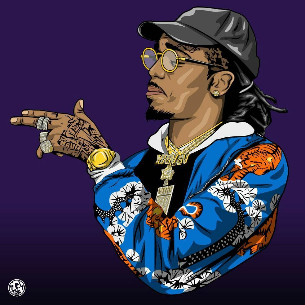 Quavo Cartoon Wallpaper Top Background