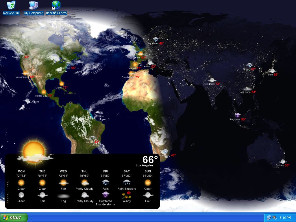 Earth Weather Desktop Wallpaper Screen Saver Jpg