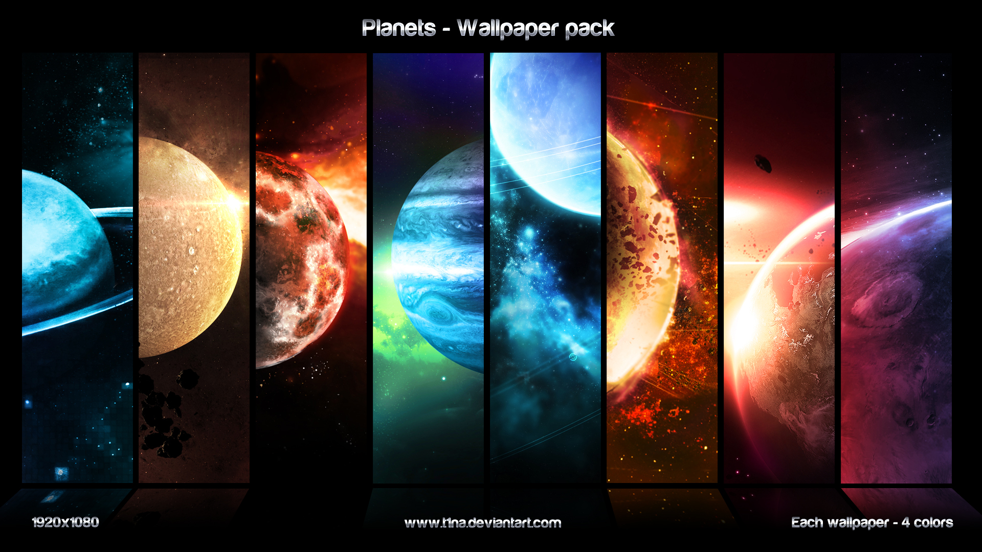 planets wallpaper pack by t1na customization wallpaper hdtv widescreen 1920x1080