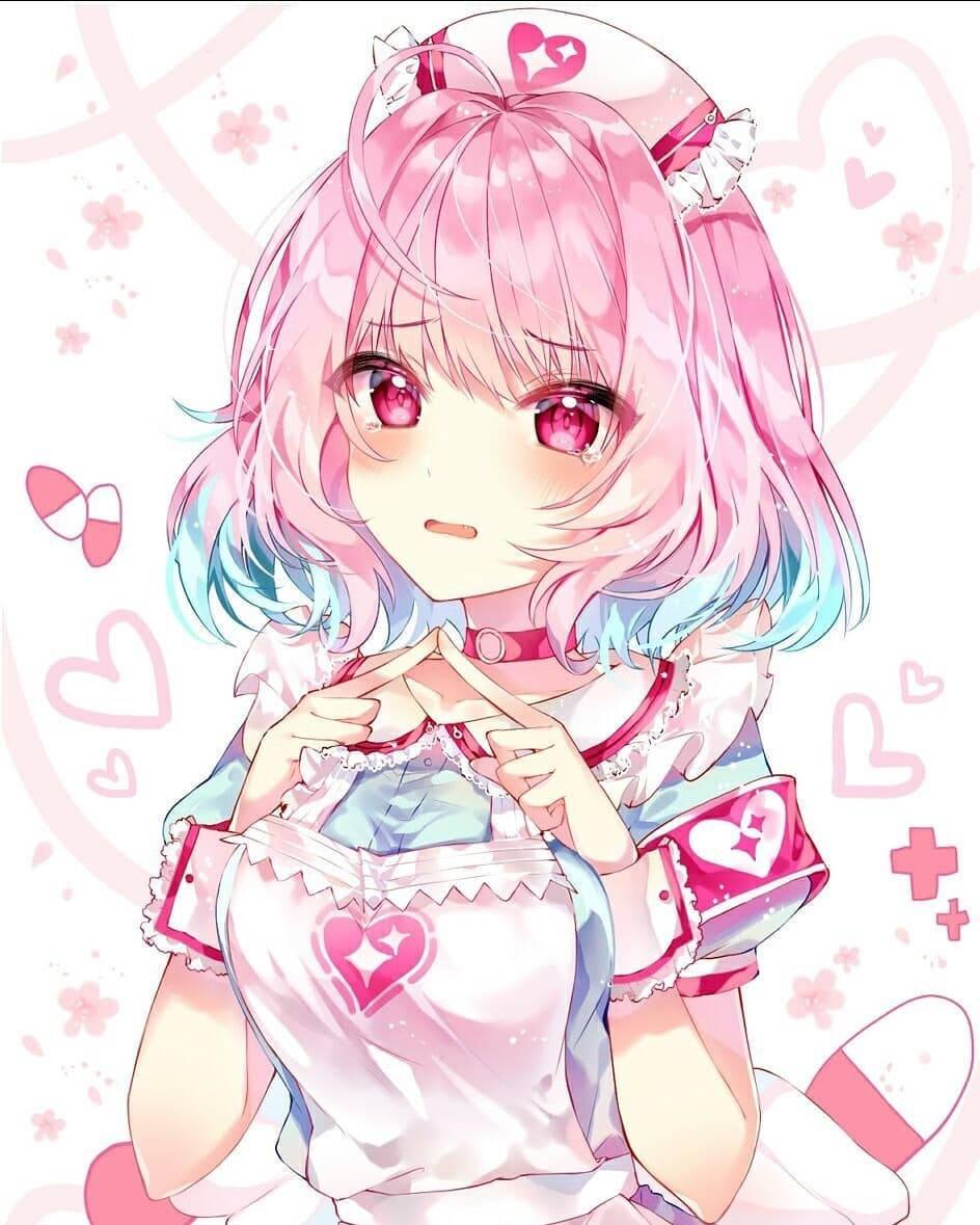 Download Anime Waifu Idolmaster Riamu Yumemi Pink Aesthetic Nurse