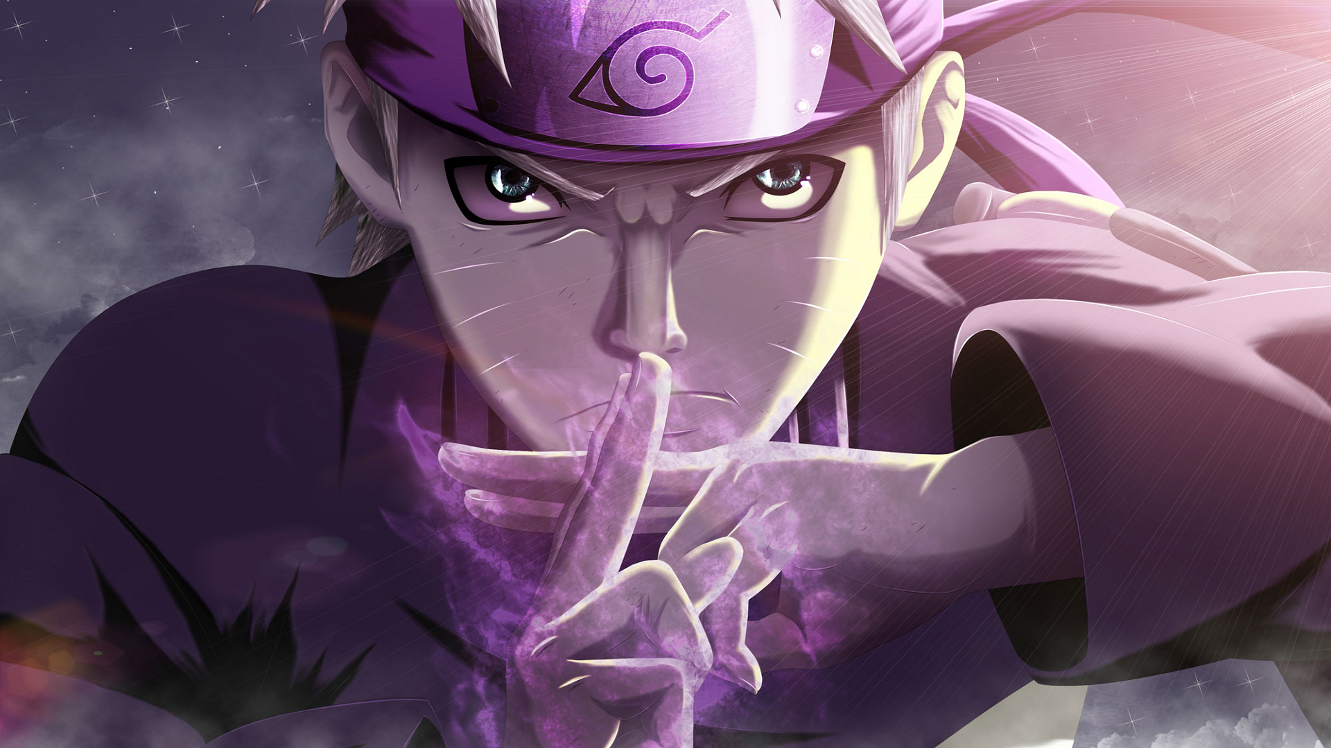 Anime Naruto Uzumaki Purple Wallpaper Shadow