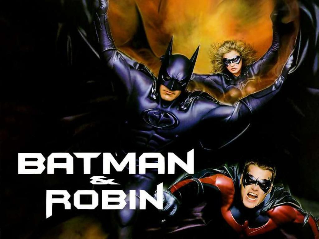 Batman Robin Batgirl Flying Collage Wallpaper