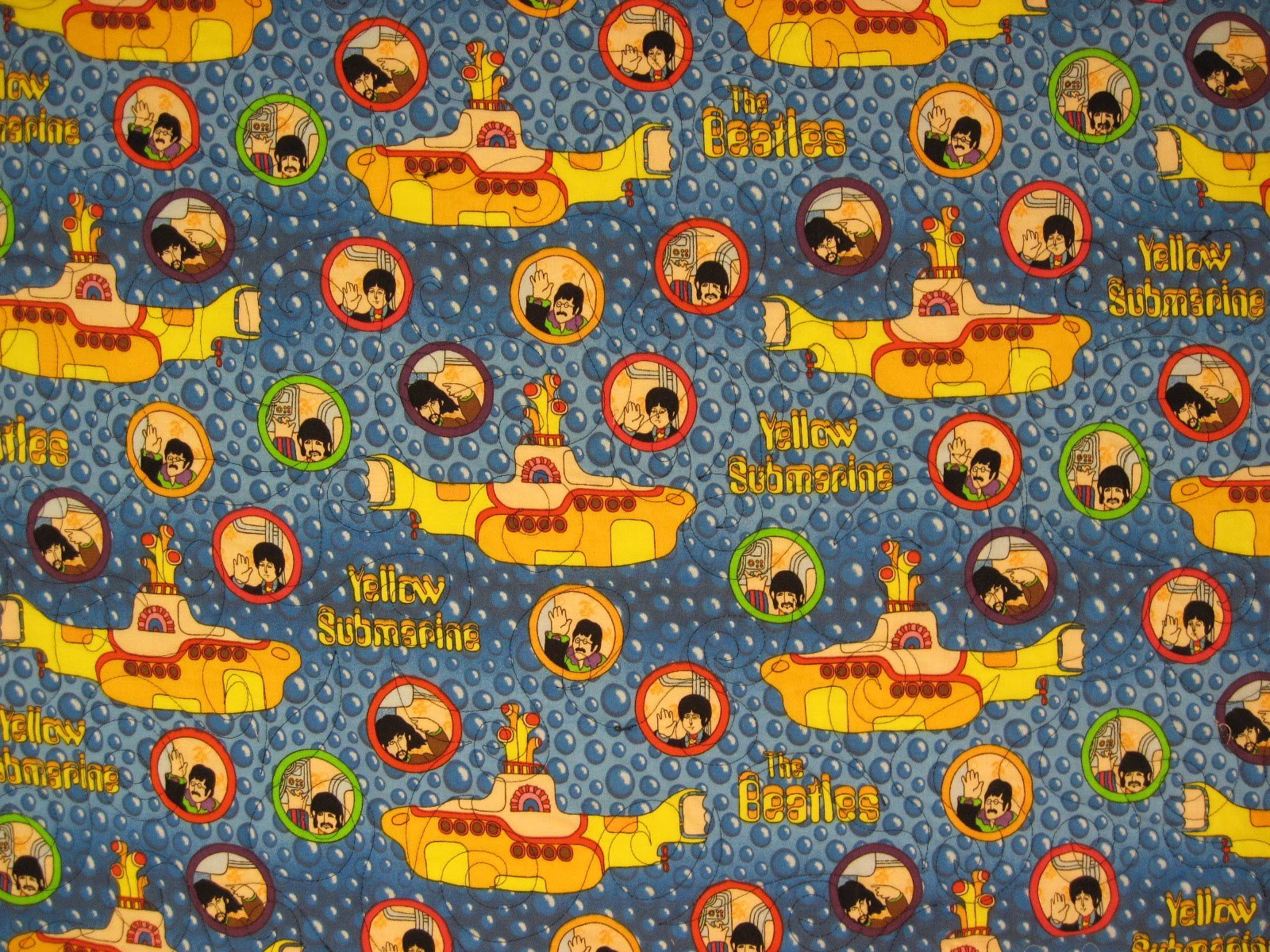 Had some left over Yellow Submarine fabric and other Beatles fabric so