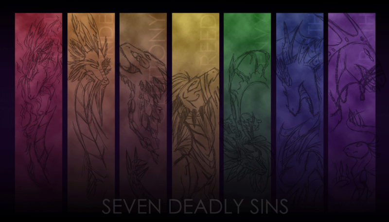 Seven Sins Symbols White Pin for Sale by skorpina18  Redbubble