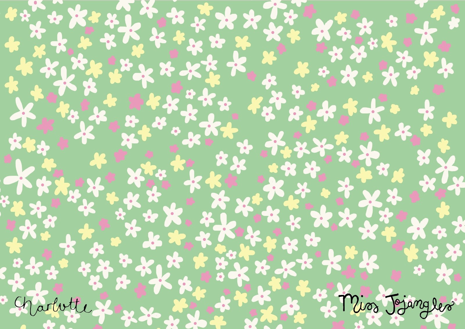 English Rose Pattern Wallpaper Her pattern is all cute and