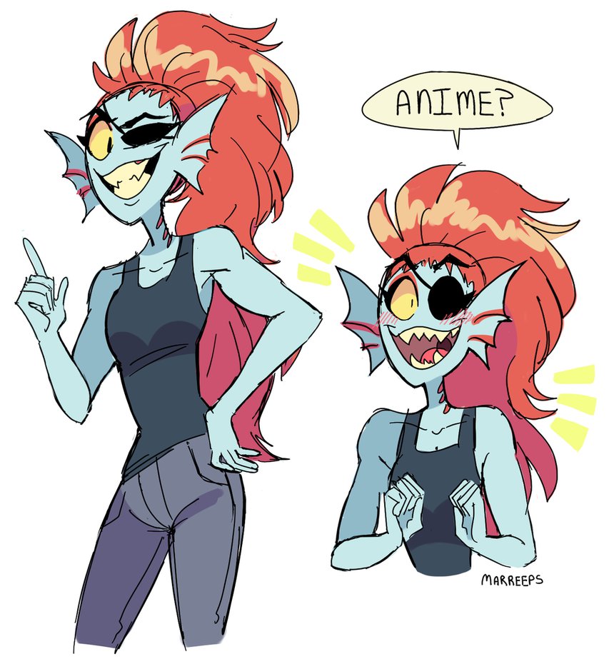 More Undyne by forsythiaflowers on