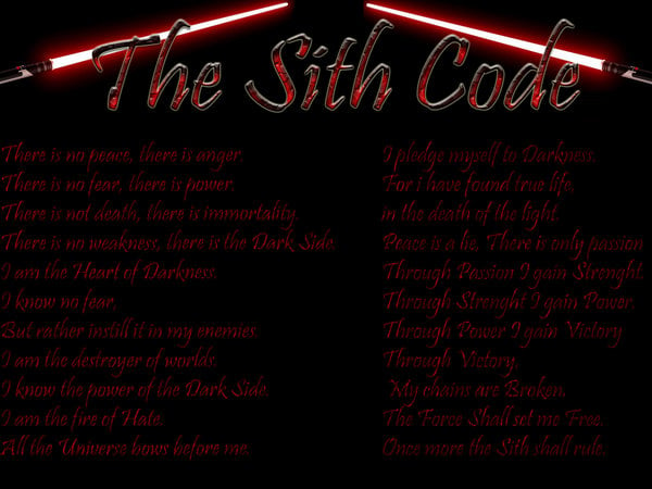 The Sith Code by Omega2092 on deviantART 600x450