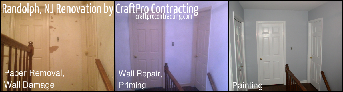Before During After Wallpaper Removal Wall Repair Painting In