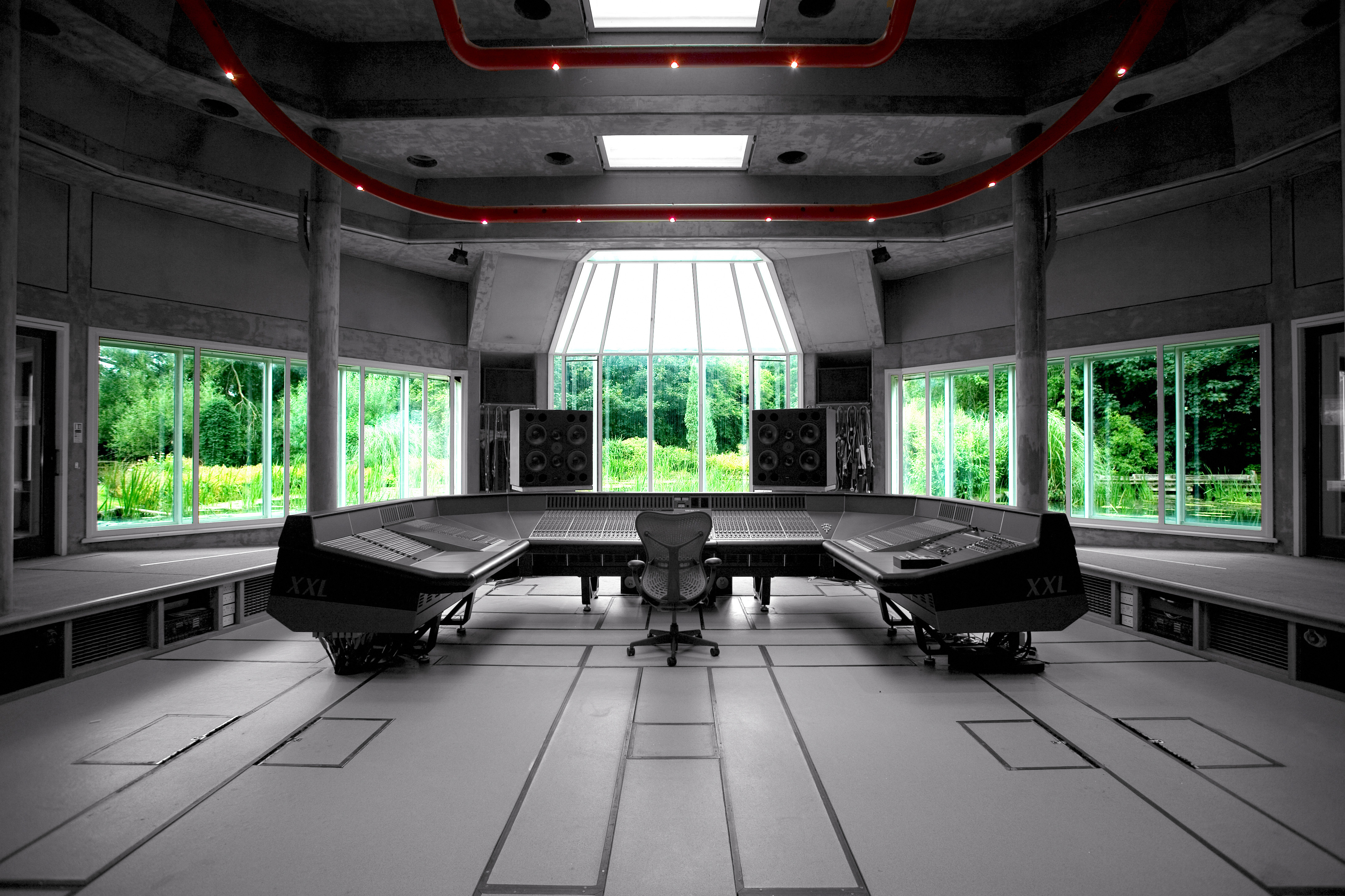 Interior Studio Mixer Controls Speakers Sound Music Panel