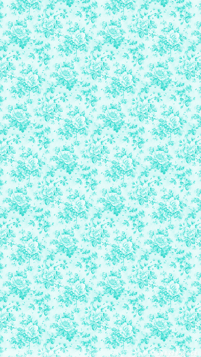 Wallpaper Installing This Mint Floral iPhone Is Very Easy