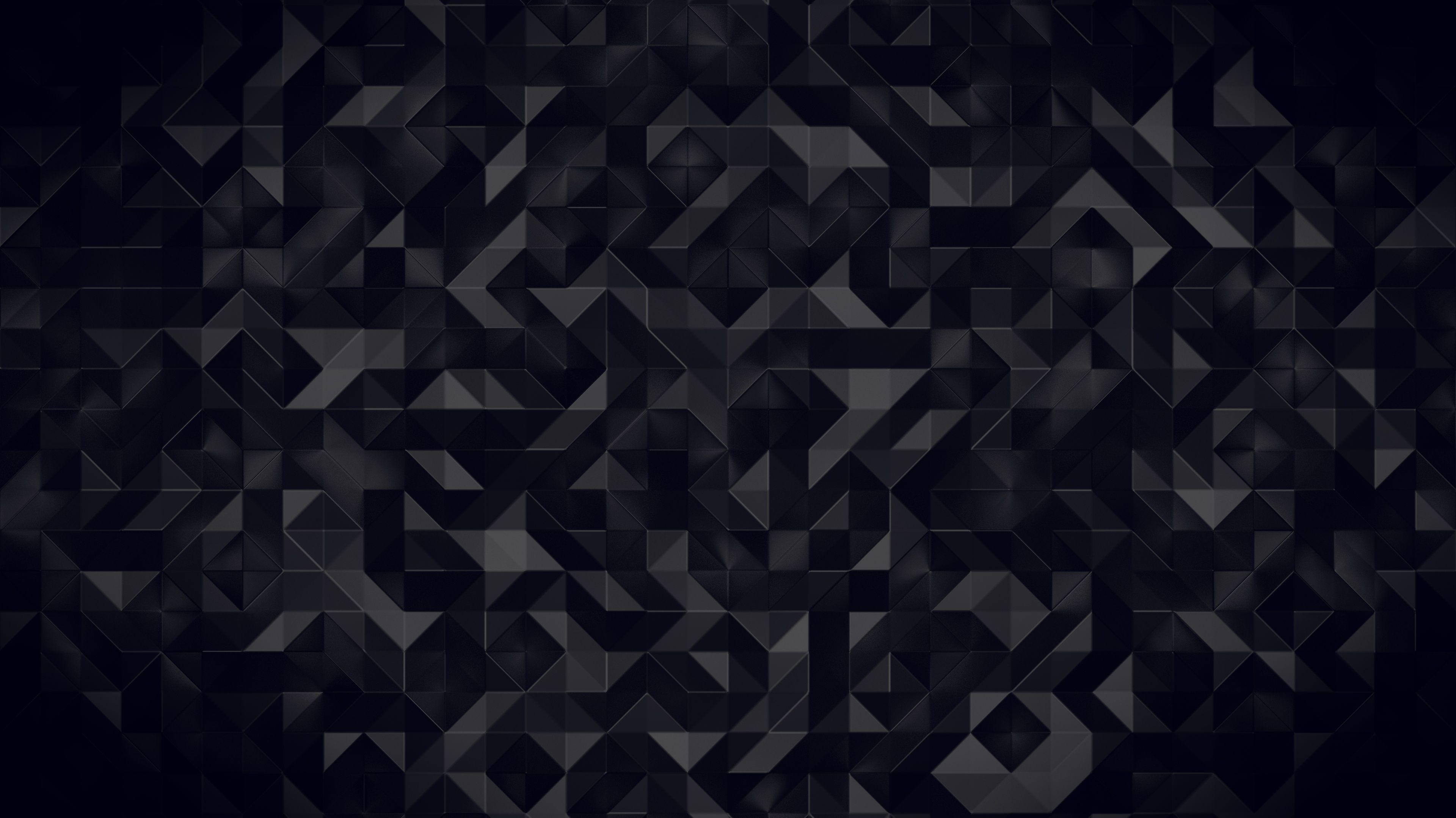 Darkness Triangles Black Wallpaper Dark HD