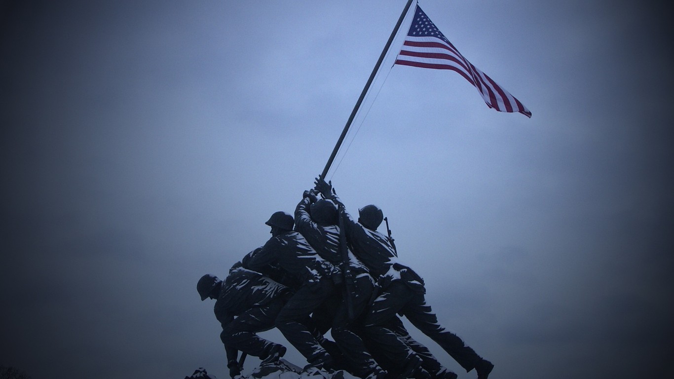 Raising The Flag On Iwo Jima Wallpaper