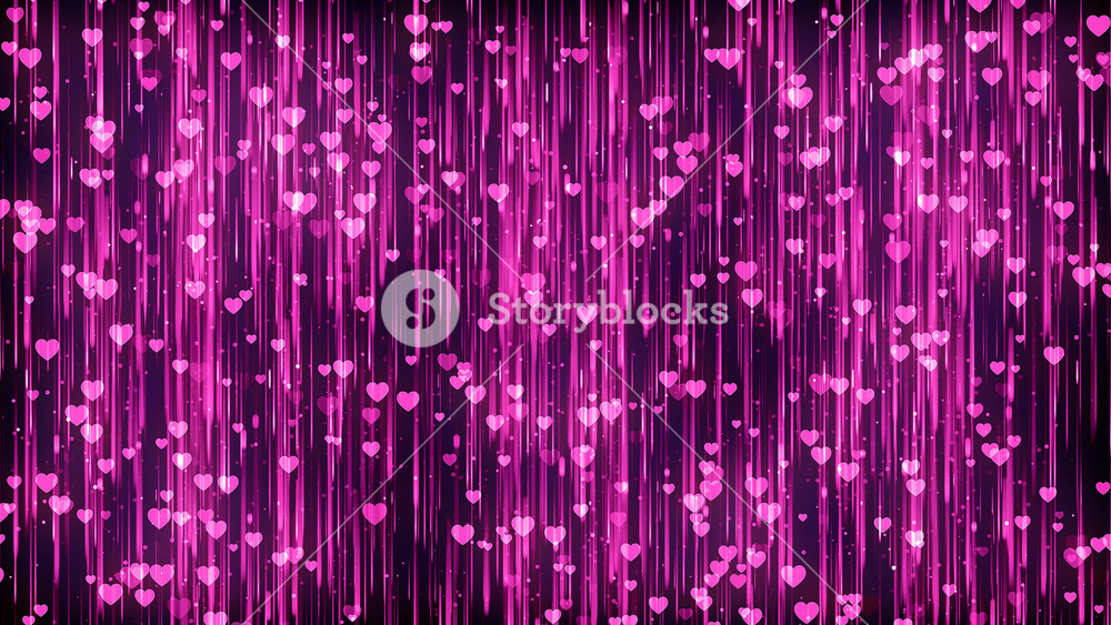 Hearts Magenta Particles Background Royalty Stock Image