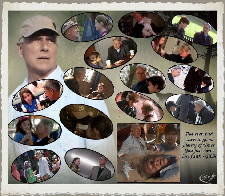 Ncis Gibbs With Children Collage By Silverfox2159