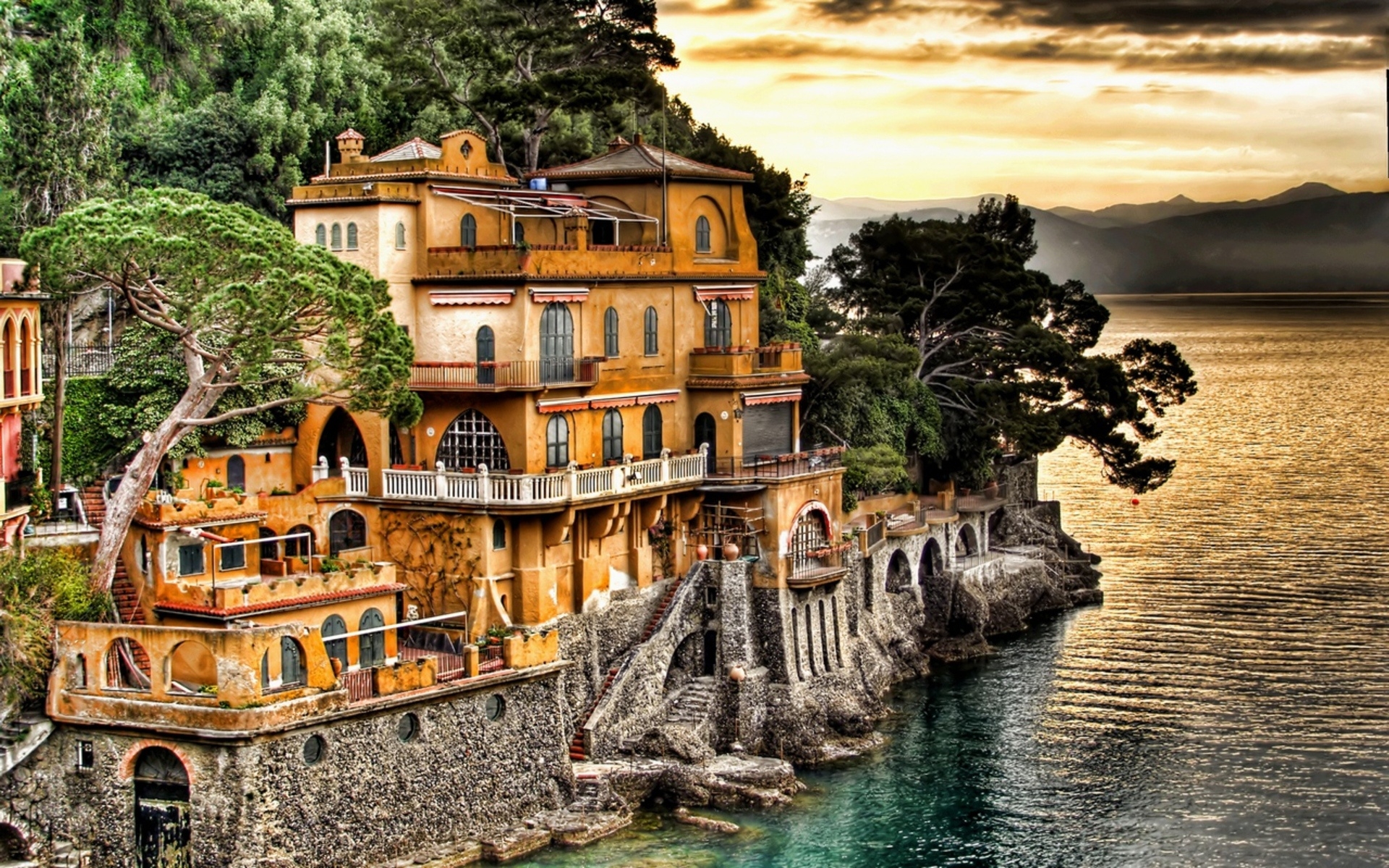 Portofino Village Genoa Wallpaper HD