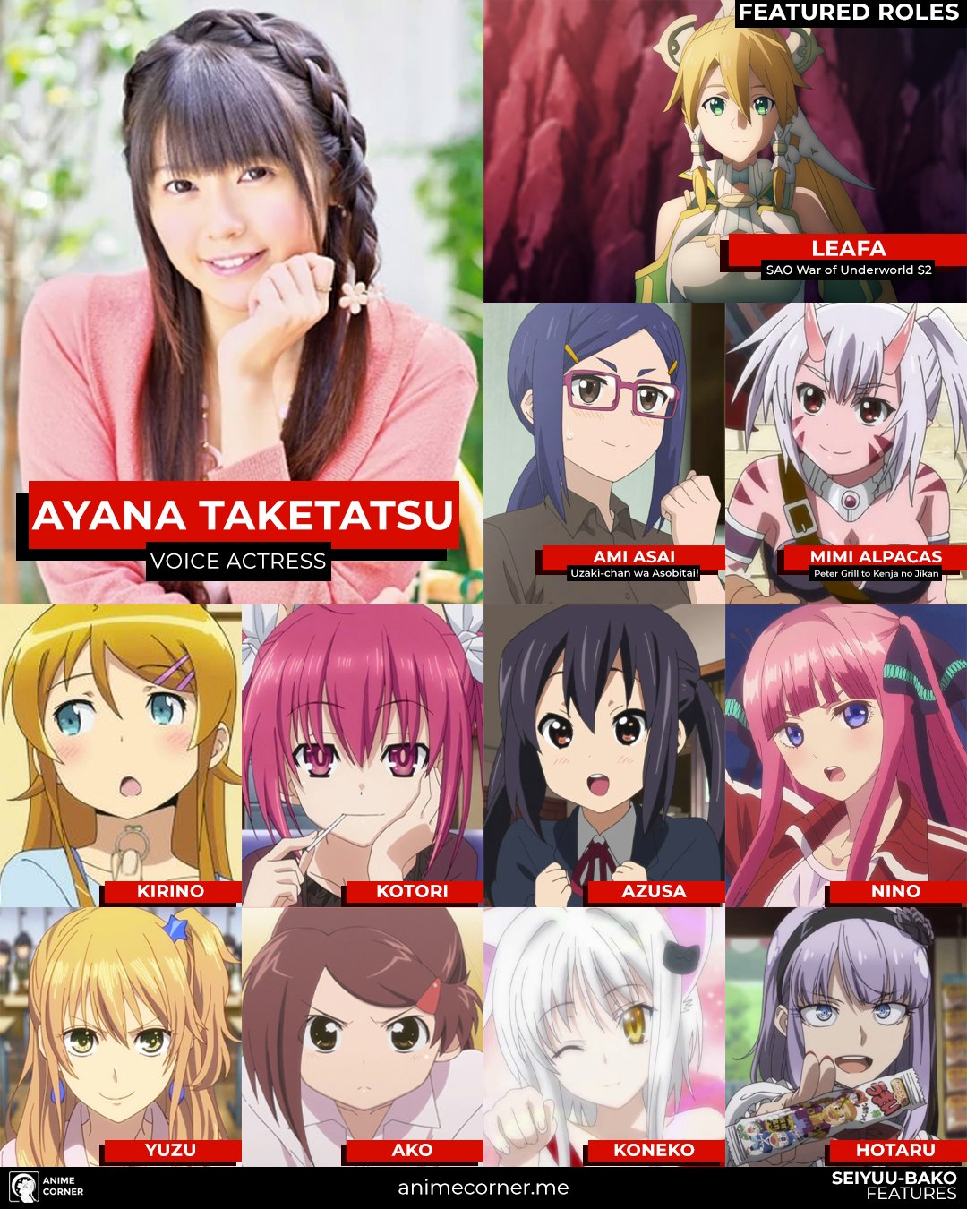 Anime Corner Ayana Taketatsu Had A Total Of Roles This