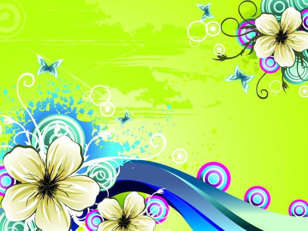 Fantasy Flower Background For Powerpoint Ppt Templates