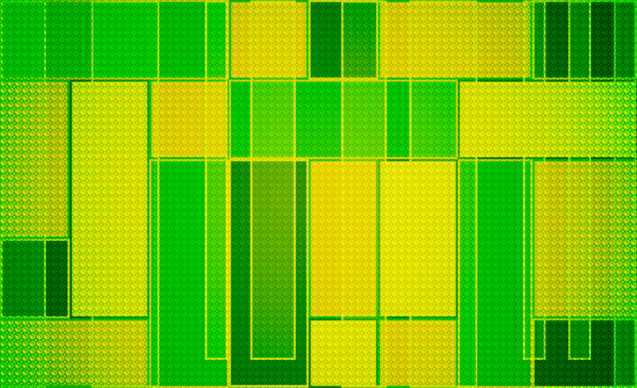 Random Green And Gold Rectangles Wallpaper