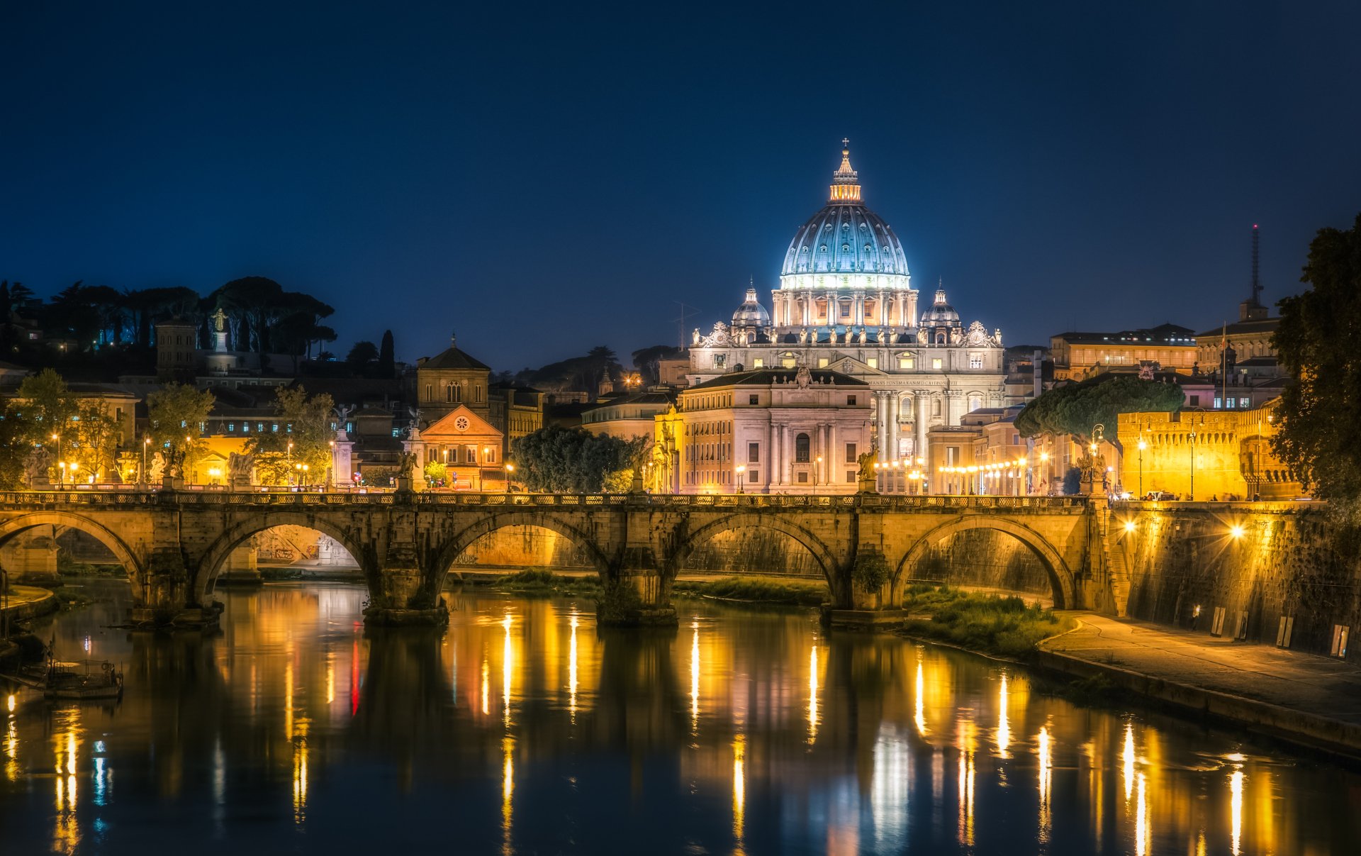 Vatican City At Night 4k Ultra Tapeta HD Wallpaper