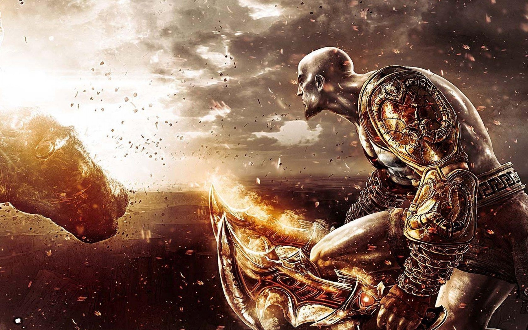 God Of War With Kratos HD Desktop Wallpaper Widescreen