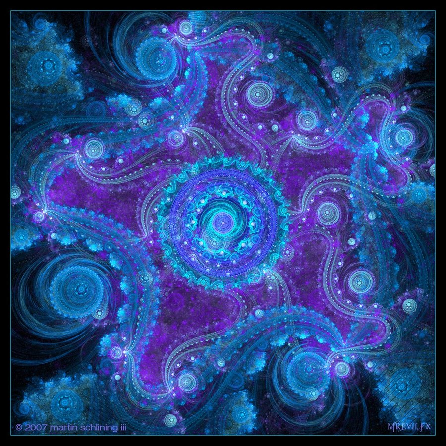 Trippy Purple Starfish By Mrevilfx Digital Art Fractal