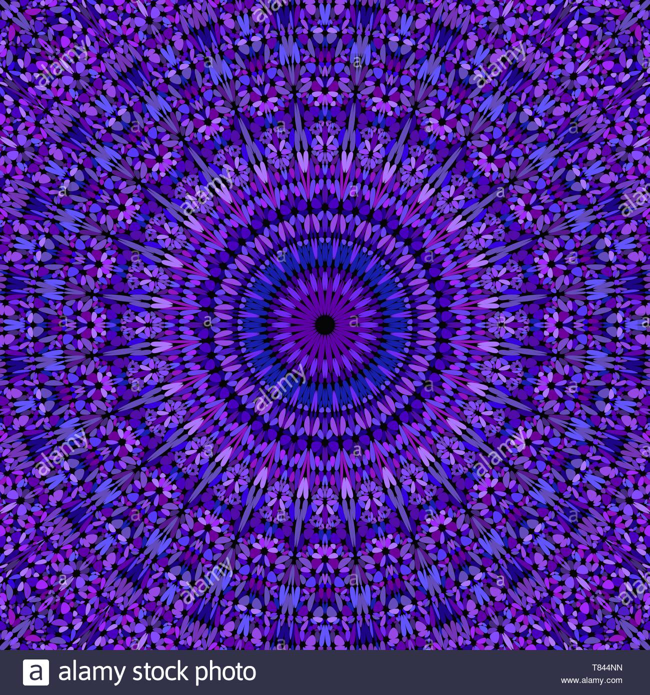 Purple Floral Ornate Mandala Pattern Wallpaper Bohemian Vector