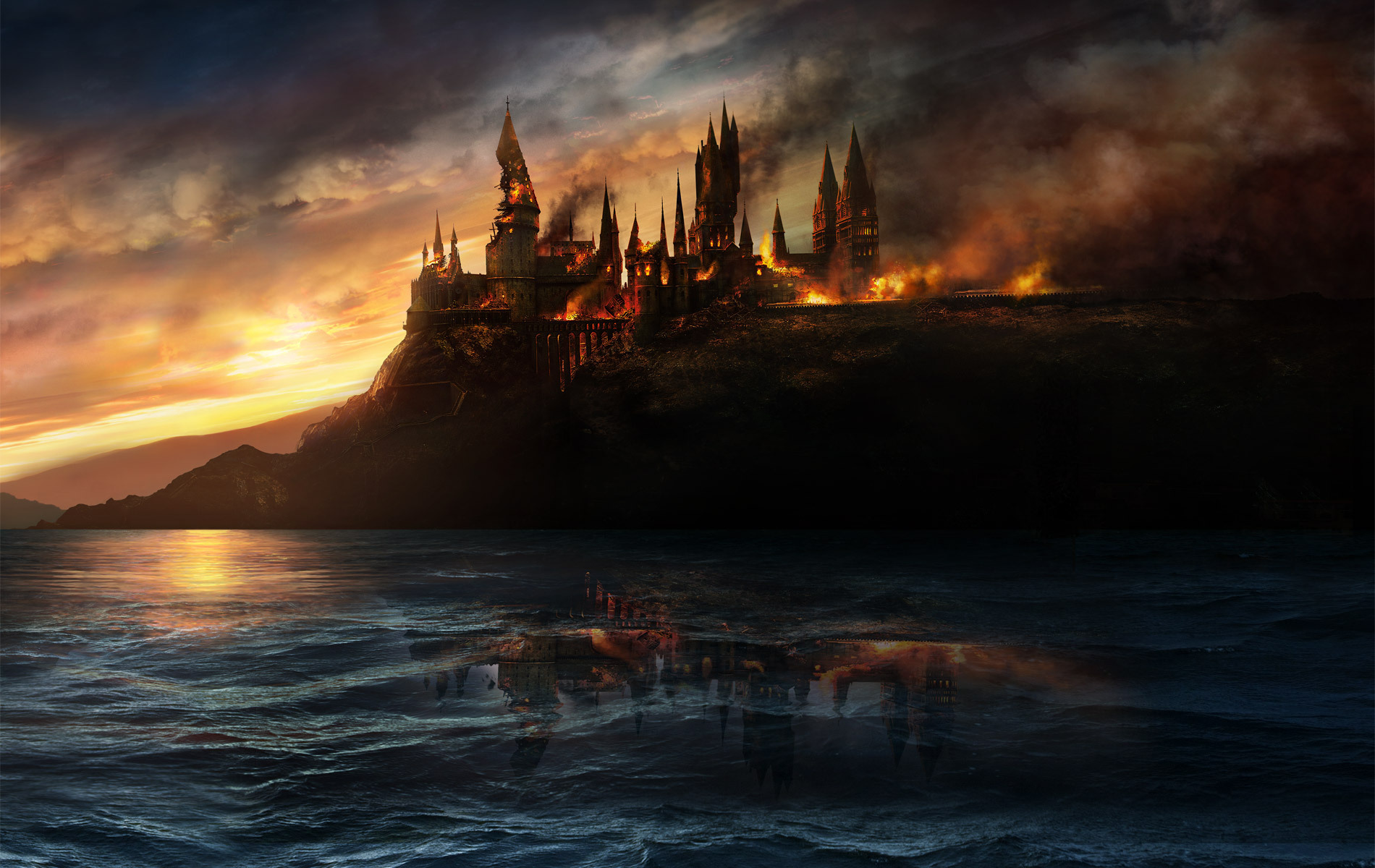 Harry Potter Hogwarts Burning