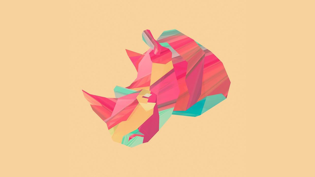 Justin Maller Abstract Animals Digital Art Rhinoceros Wallpaper