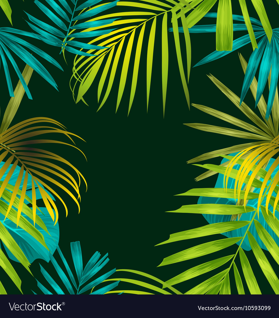 Free Download Tropical Leaf Background Royalty Free Vector Image