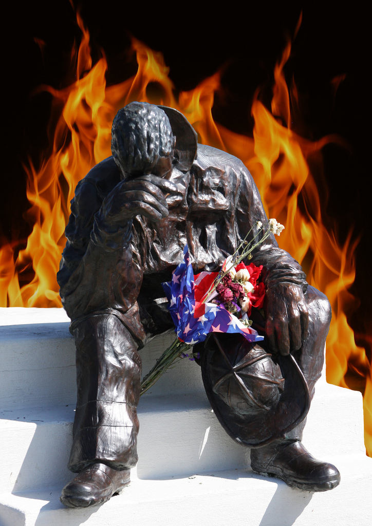 Fallen Fire Fighter Memorial Statue Colorado Springs Co A Photo On