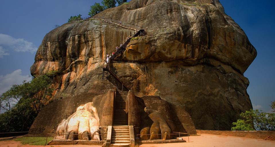 Sigiriya Remains Of The Colossal Lion Sculpture That