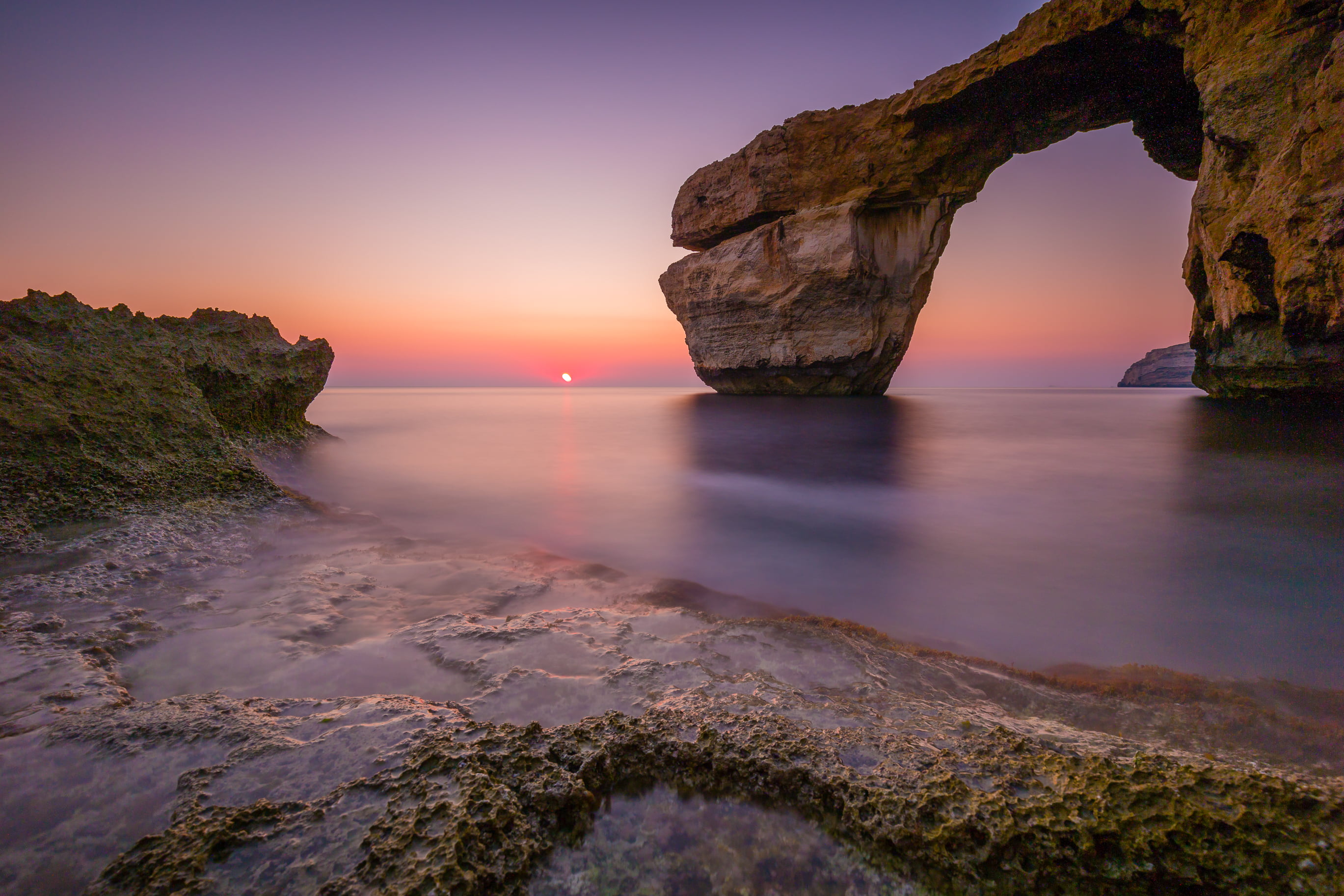 Of Sea During Sunset Gozo Malta HD Wallpaper