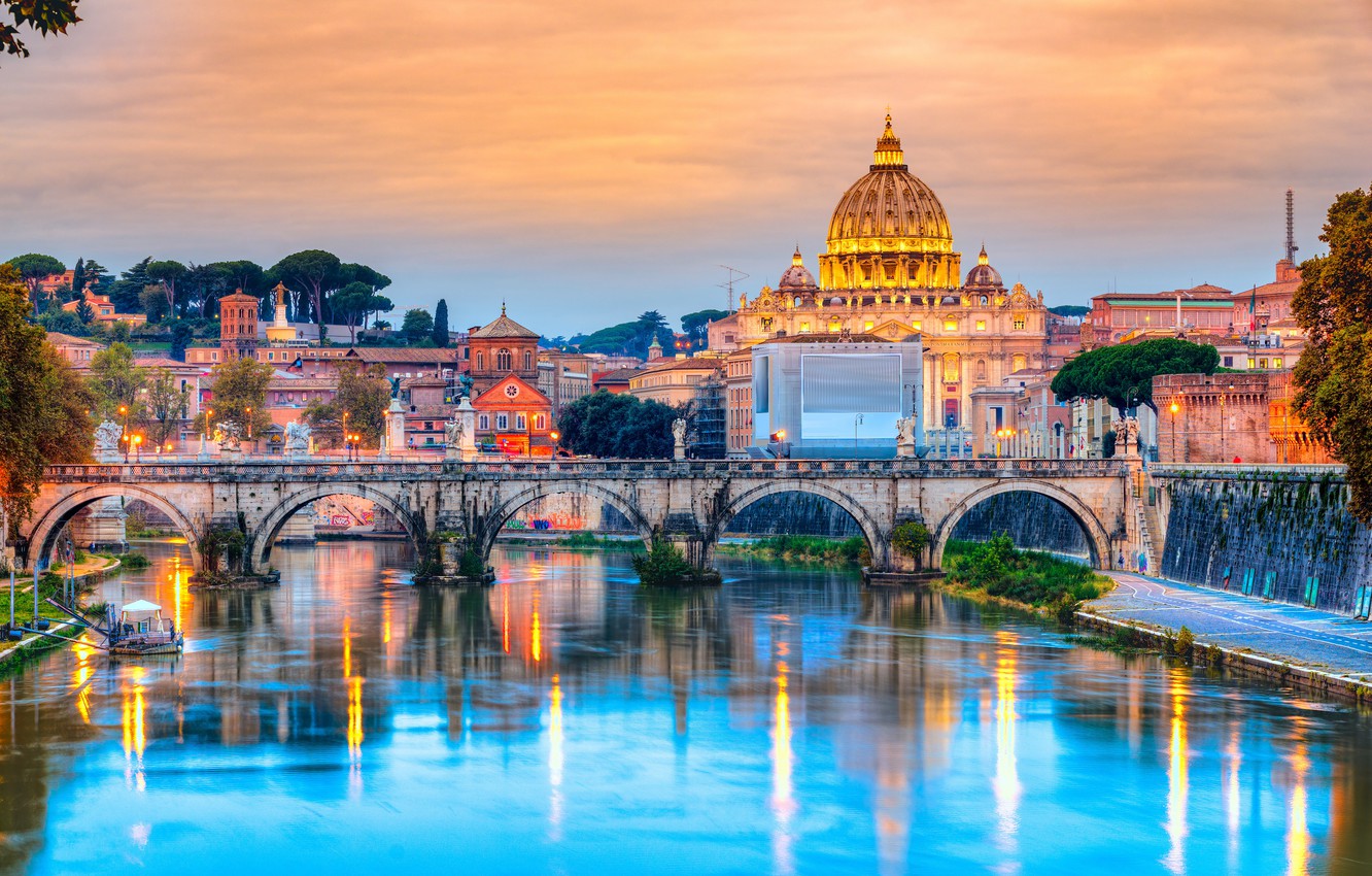 Wallpaper City The Rome Italy Cathedral Panorama