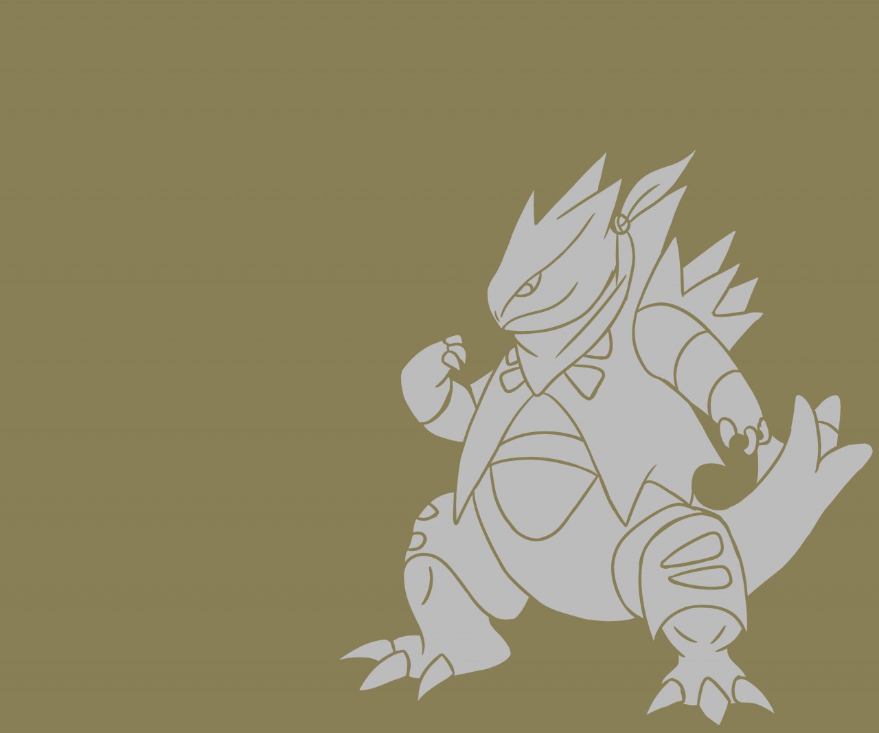 Simple Colorless Tyranitar Background By Metalslay3rs