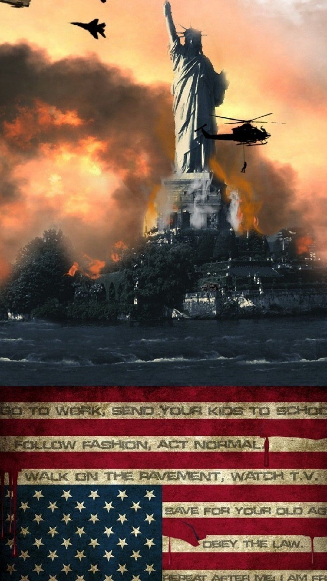 American Flag iPhone Wallpaper