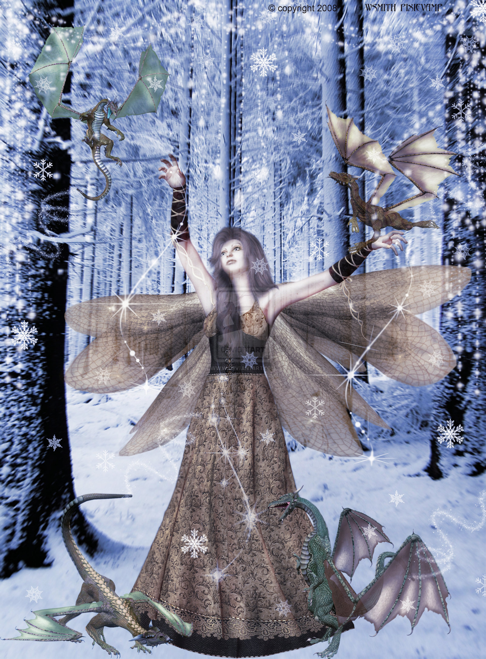Dragon Fairies Winter Outting By Pixievamp