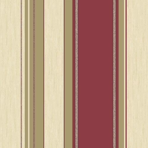 Rich Red Gold Glitter M0803 Synergy Stripe Vymura Wallpaper