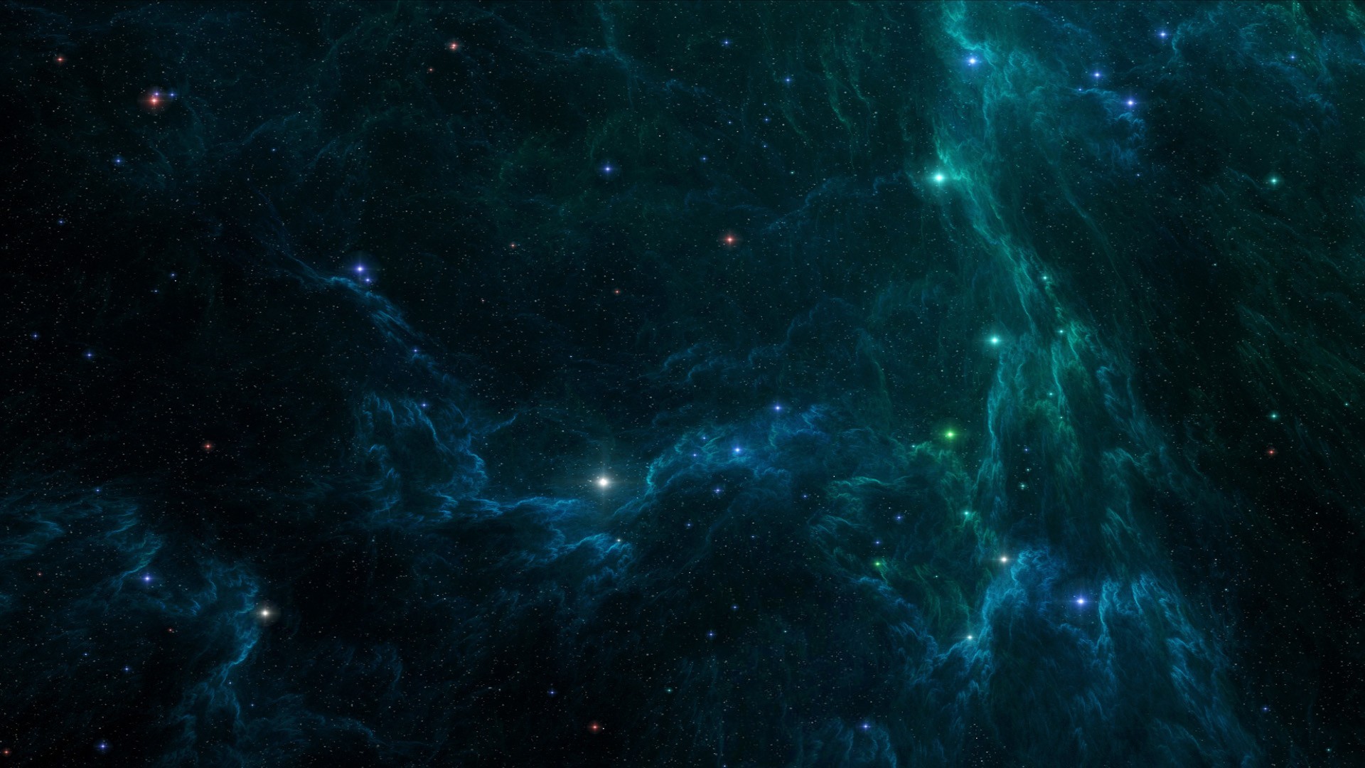 Glowing Blue Nebula Wallpaper