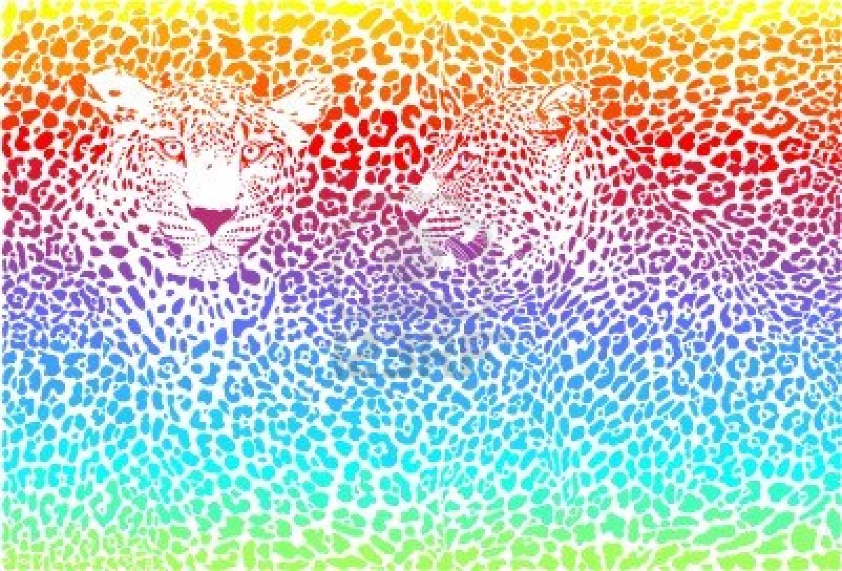 Colorful Cheetah Background Wallpaper
