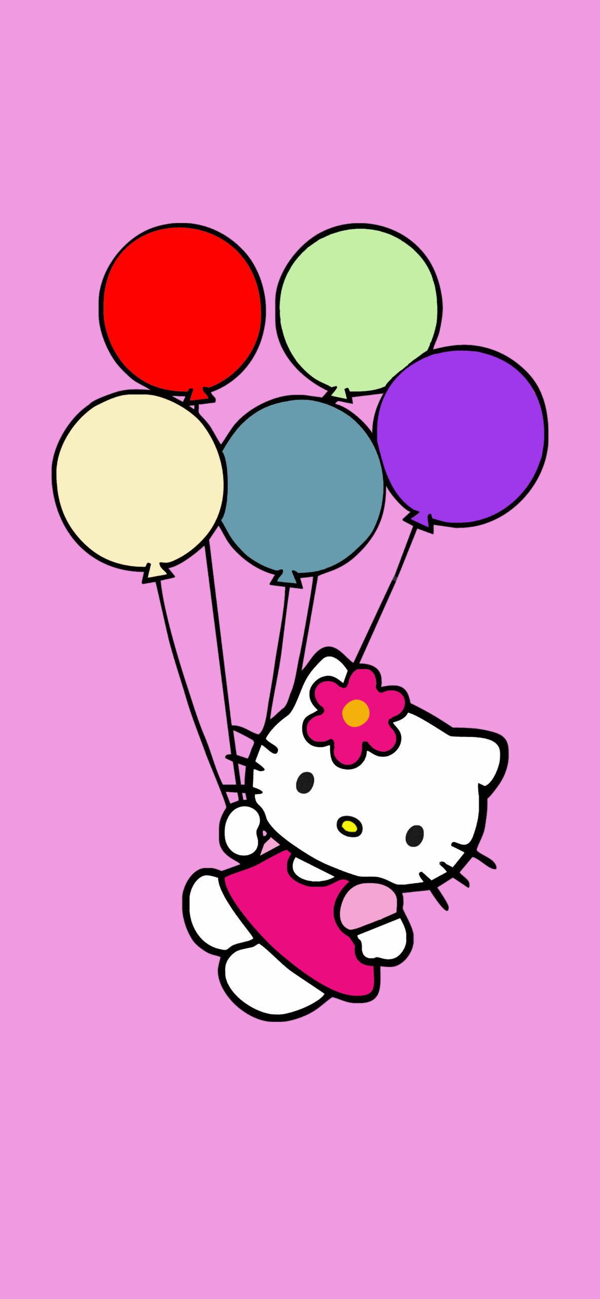 Hello Kitty Balloons Pink Wallpapers   Sanrio Aesthetic Wallpaper