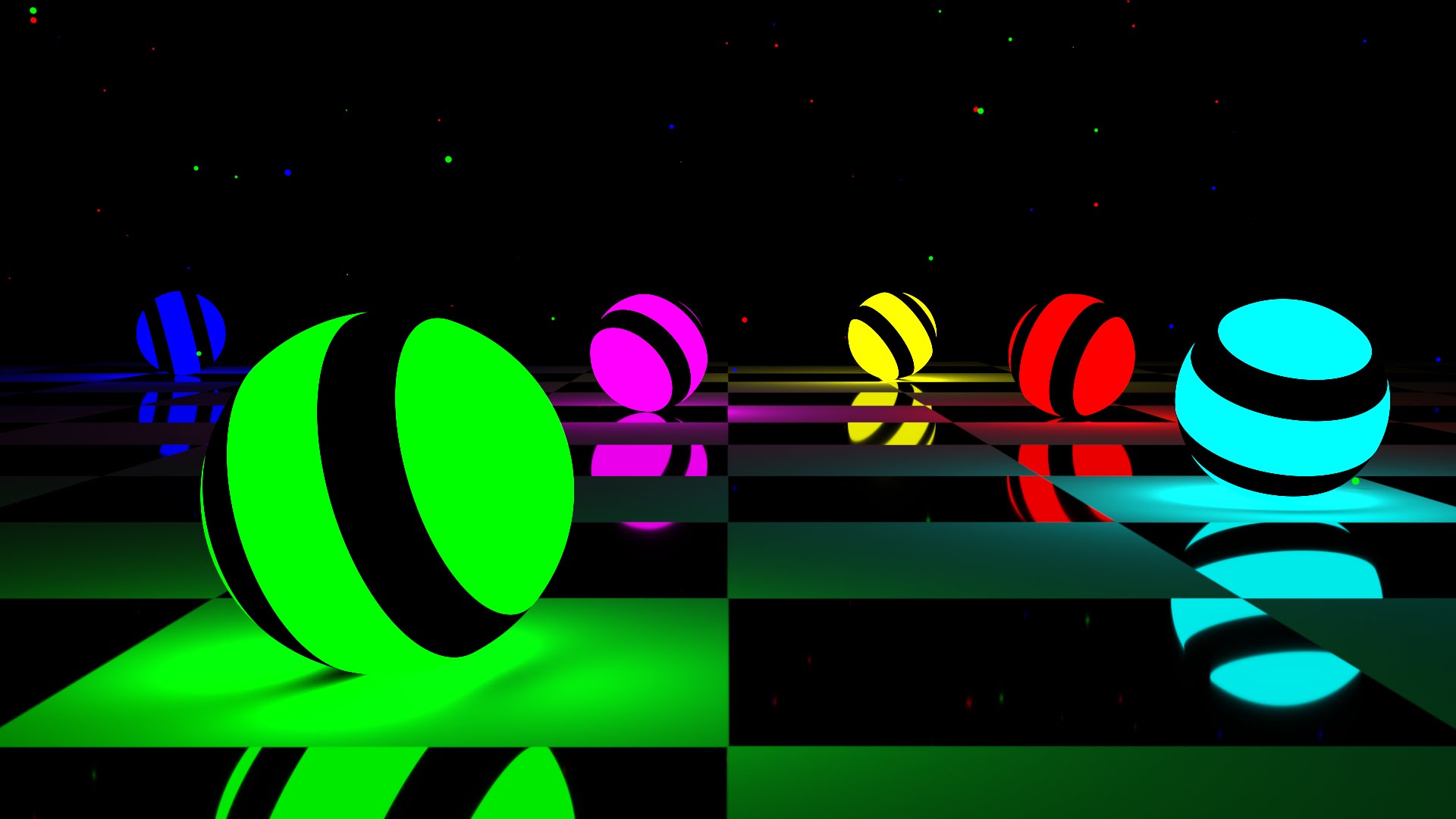 3d Colorful Balls Wallpaper HD